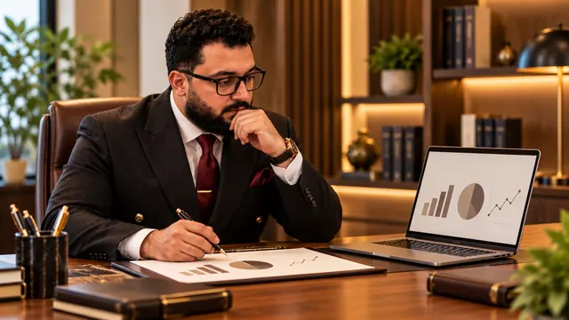 صورة توضيحية مولدة بالذكاء الاصطناعي للشخصية المرجعية تراجع مؤشرات غير مسماة